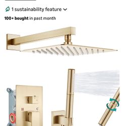 Rainfall Shower Head And Hand Held 