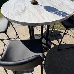 Ashley high top dining table with 4 chairs