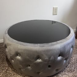 Velvet Coffee Table Ottoman 