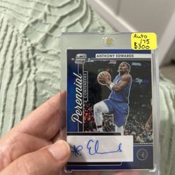 Anthony Edwards Optic Contenders Perennial Auto Numbered /75 