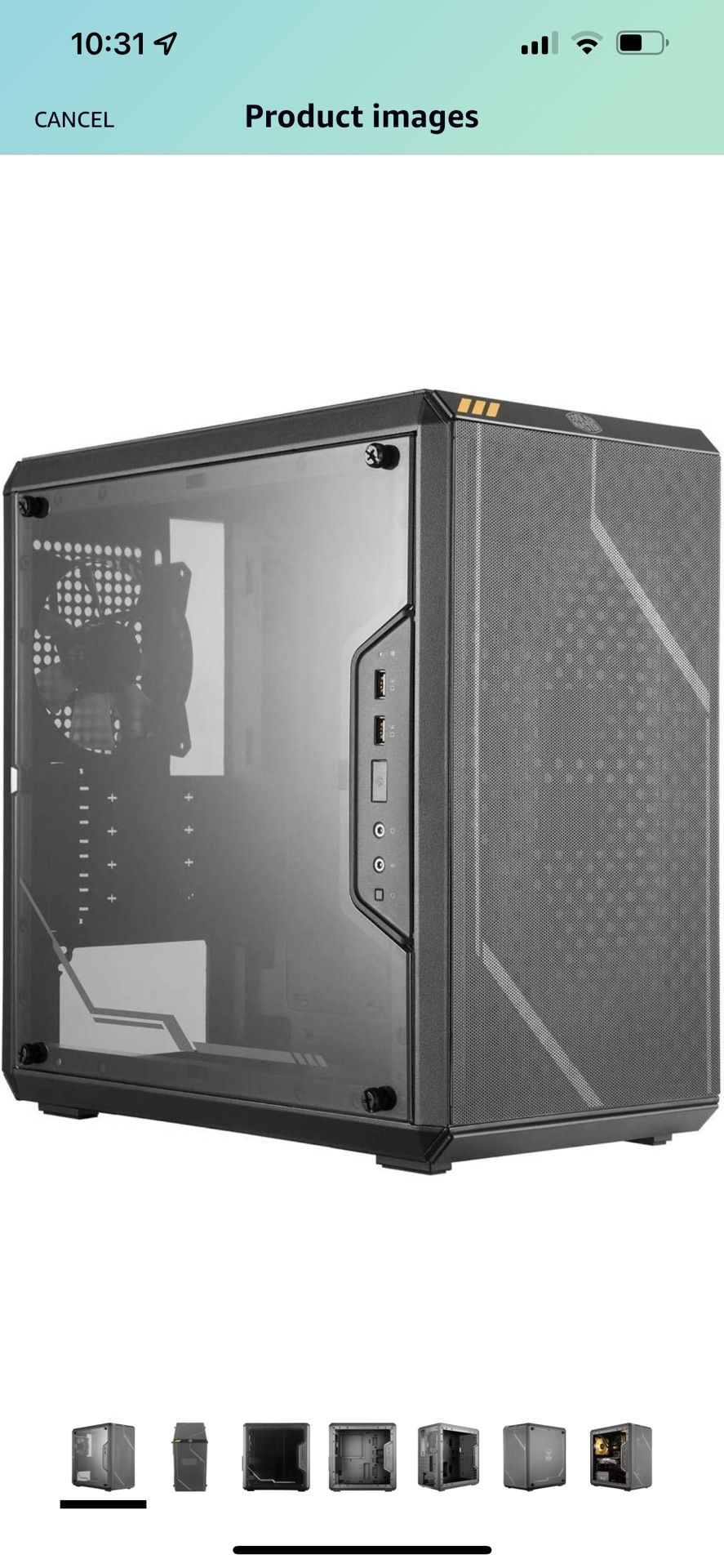 Cooler Master MasterBox Q300L TUF Gaming Alliance Edition Micro-ATX Tower with TUF Aesthetic Design, Transparent Acrylic Side Panel, Adjustable I/O &