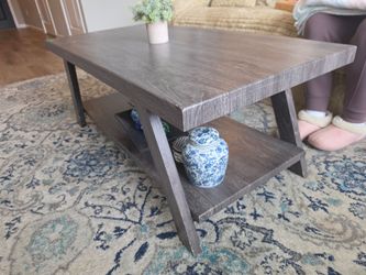 Wayfair Two Tier Coffee Table in Grey Tan
47.5"w x 23 5"d x 18.5"h