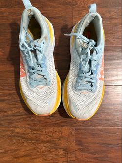 Hoka One One Bondi 8 Pastel Blue Running Sneak Womens Size 8B