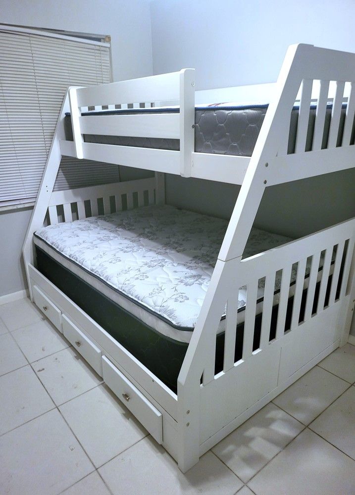 NEW PLUSH FULL PILLOWTOP MATTRESS WITH BOX SPRING♨️ Bed frame is not available
