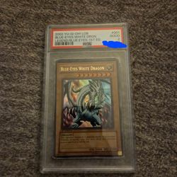 Yugioh blue eyes white dragon 1st edition lob psa 2