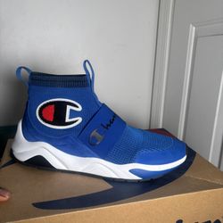 Champion Blue High-Top Slip On Sneakers 