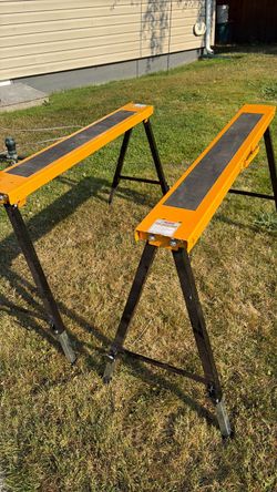 Sawhorses foldable, heavy duty