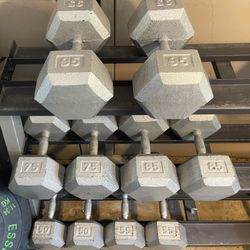 SELLING HEAVY DUMBBELLS : (PAIRS OF)  : 60s = $160 / 65s  = $170 / 70s = $180 / 75s $190 / 80s = $200 / 85s = $200 /95s= $220 /100s = $230/ 120s =$260