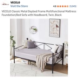 Twin Size Day Bed Frame + Mattress 