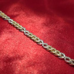 10k Yellow Gold Diamond Cuban Link Bracelet 1.89 ctw