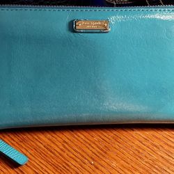 Turquoise Kate Spade Zippered Wallet