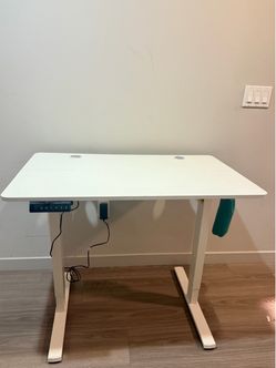 White Electric Standing Desk