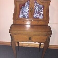 Rare Antique French Miniature Desk With Accessories Beautiful 