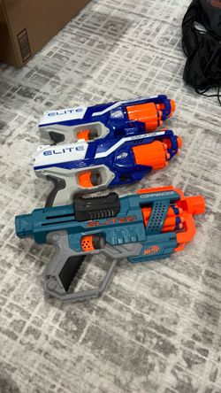 Set of 3 Nerf Elite guns blasters