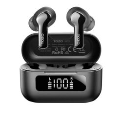 new Wireless Earbuds Bluetooth 5.3, Hybrid Active Noise Cancelling Headphones with 6 Mics, Clear Calls, 55H Battery, LED Display, IPX8 Waterproof, APP
