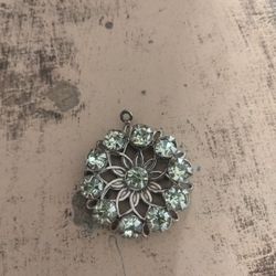 Vintage Clear Gem Necklace Pendant $20 o.b.o.