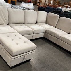 Couch With Storage Ottoman 