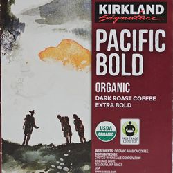Kirkland Signature Pacific Bold Organic Dark Roast Coffee 120 Pods