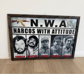 N.W.A. Narcos With Attitude Framed Wall Art