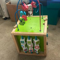Wooden Activity Learning Toy Price 7$. Pick Up.  E. 72. Tacma