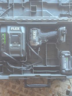 Flex Hex Impact 5amp Batery and charger 130$obo