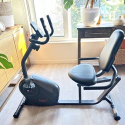 Sunny Health & Fitness Smart Heavy-Duty Recumbent Bike