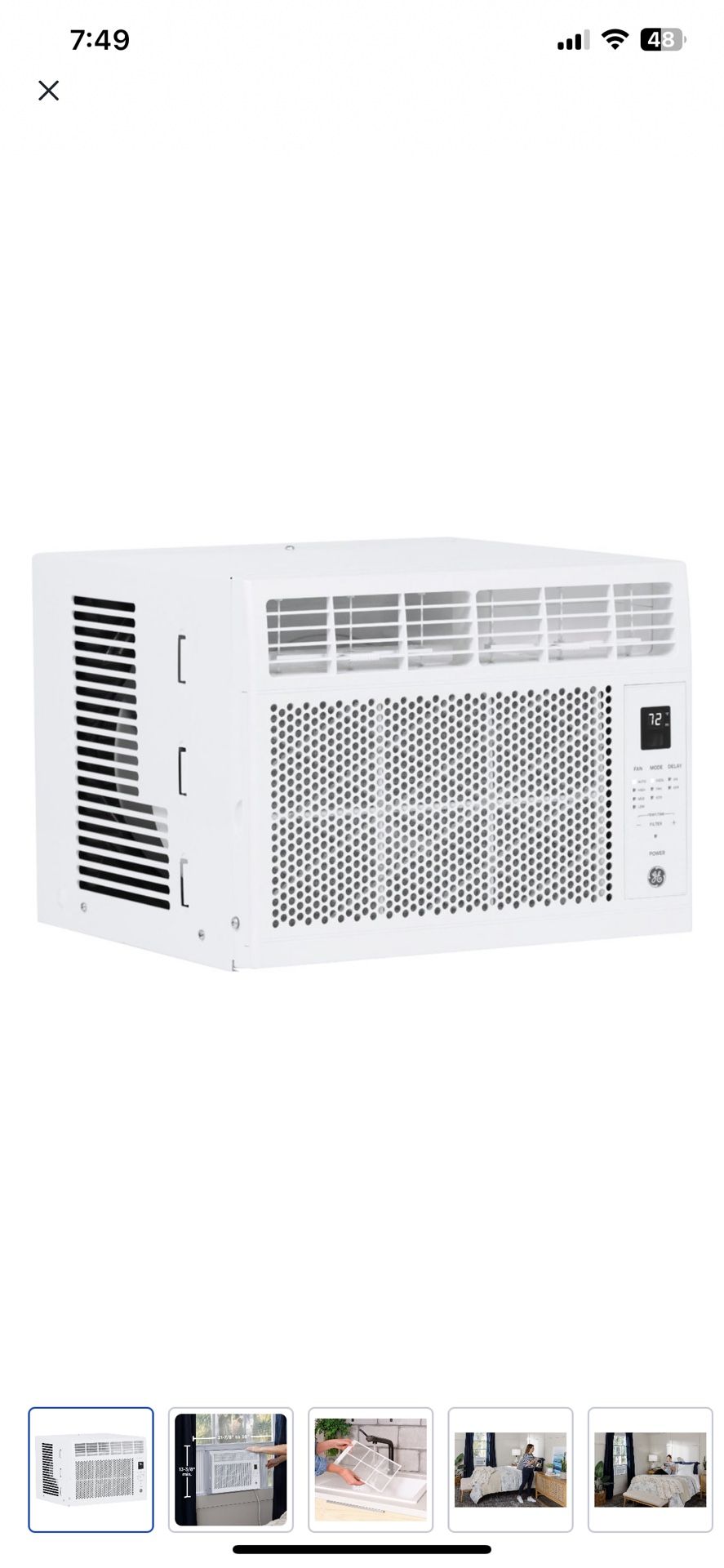 GE 5,000 BTU Window Air Conditioner With Remote 