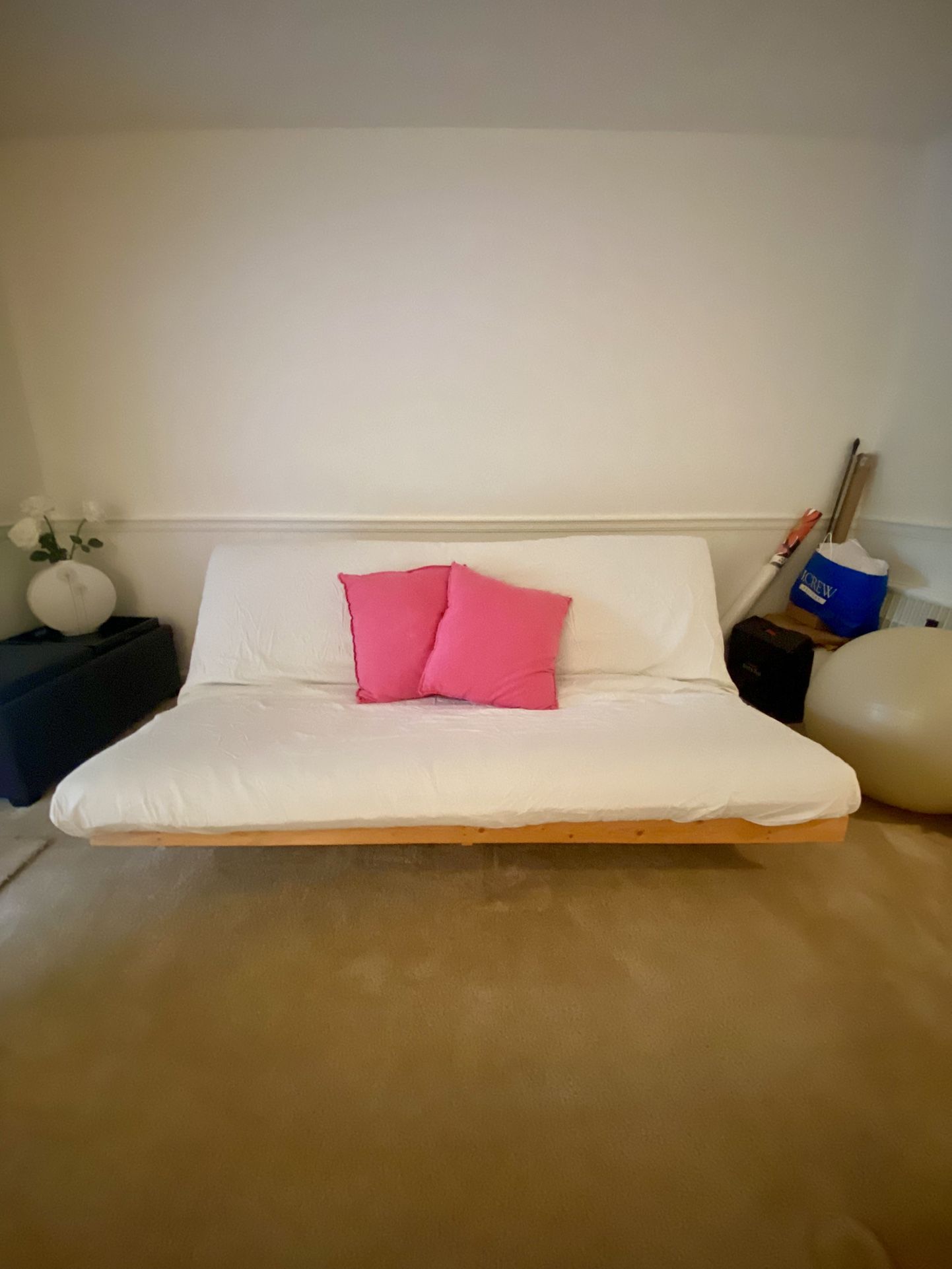 Solid Wood Amish Futon + Plush Double Matress