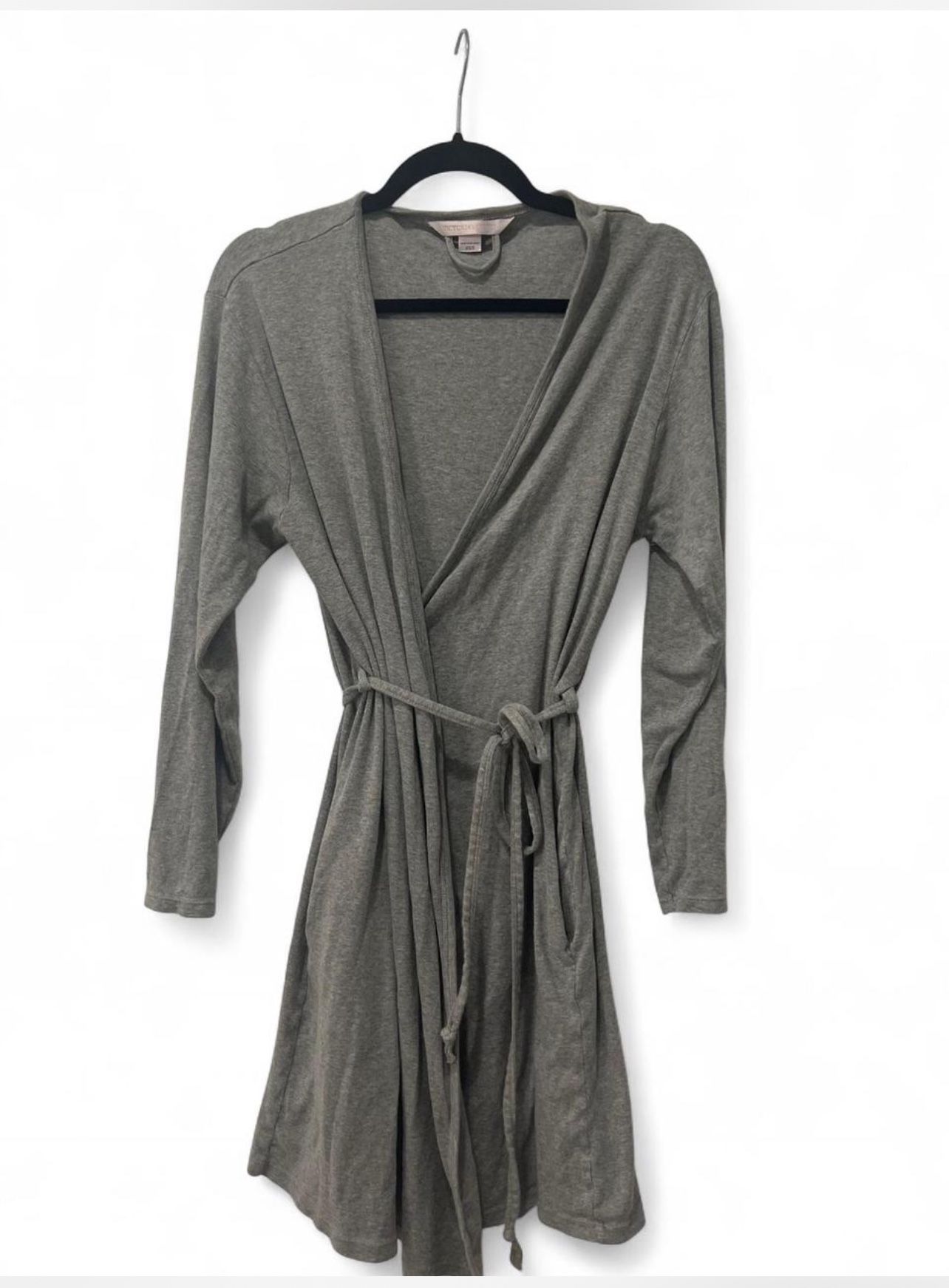 Womens victorias secret soft gray robe size XS/S