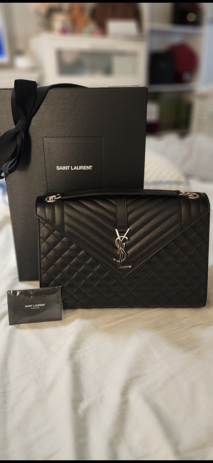 Authentic Ysl Large Envelope Handbag