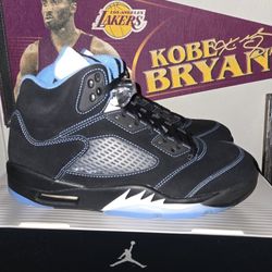 Retro Air Jordan 5 Black University Blue Size 10.5