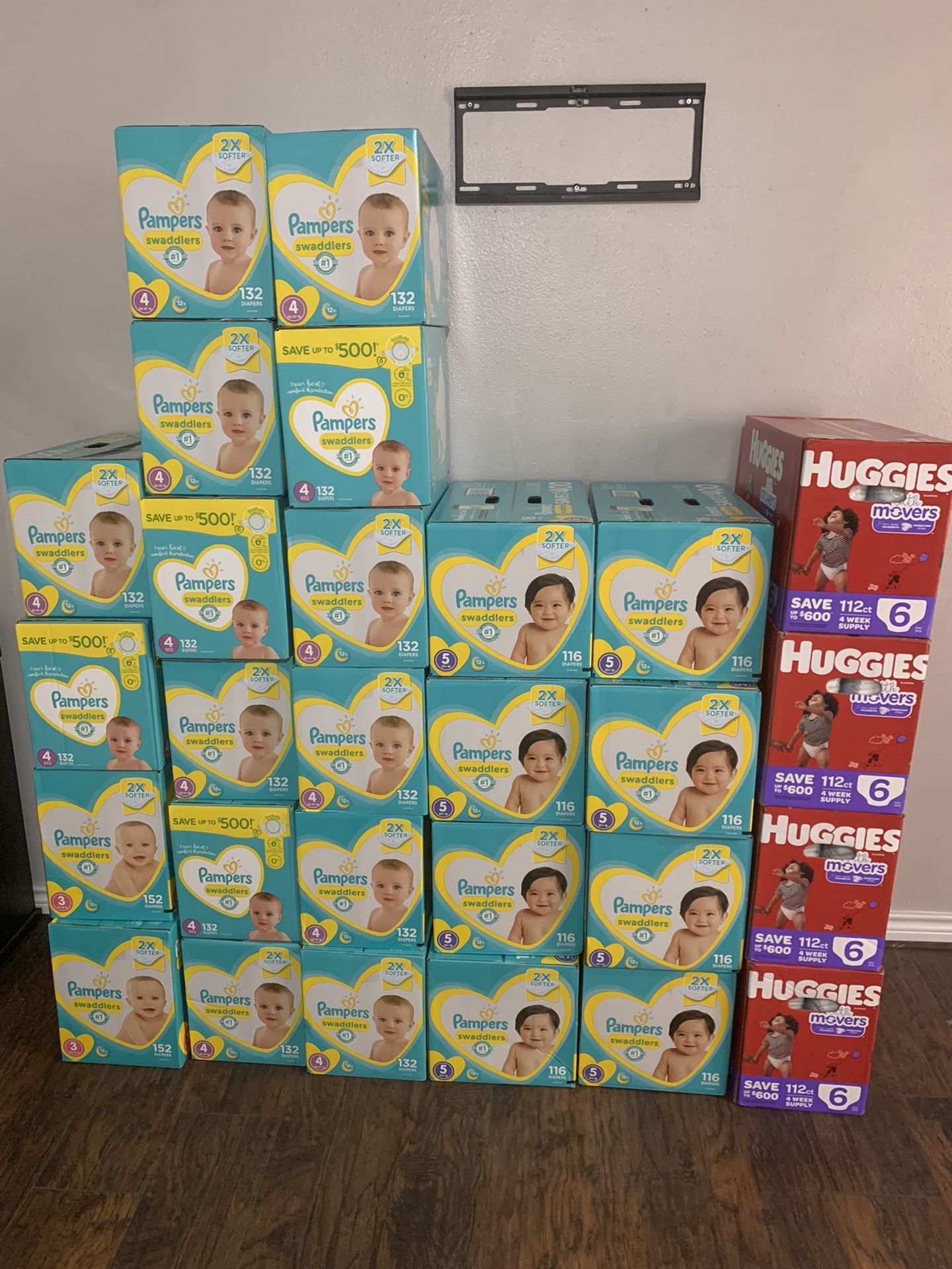 Huggies & Pampers 1 Month Supply Boxes $40 each or 2 for $75