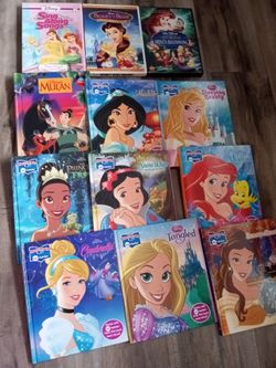 Disney Princess Books- DvDs
