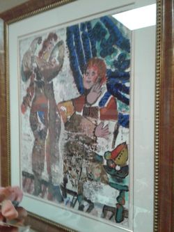 Fleur D'alcove Serigraph By Theo Tobiasse Signed By The Artist Very Large Piece 