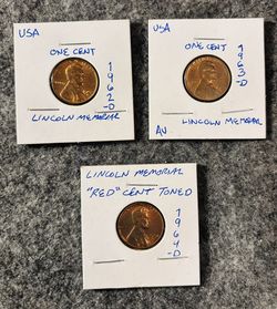 LOT of Three (3) Coins 1962-D/1963-D/1964-D