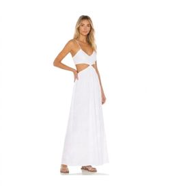 INDAH Innocence Cutaway Maxi Dress White XS l REVOLVE Cutout Sundress