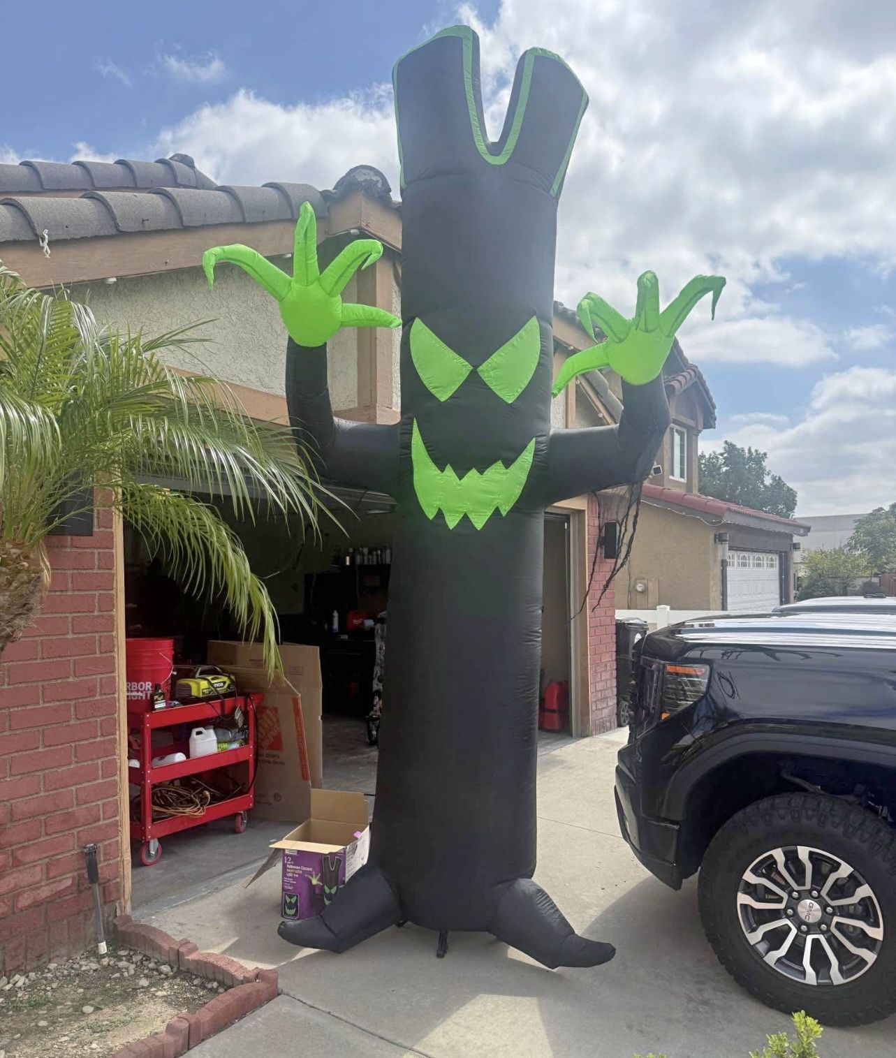 Halloween Home Accents 12 ft Halloween Classics Giant Sized LED Tree Airblown Inflatable