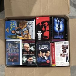 Large Box Of Vhs Tapes All Work Perfect Over 50 Tapes