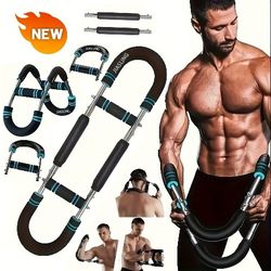 [Portable Home Gym Equipment] Arm Strength Trainer U-Shaped Multi-Functional Adjustable Forearm Strengthener Chest Exercise Equipment, Triceps, Portab