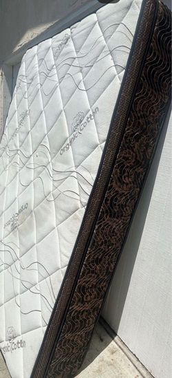Queen Organic Cotton Mattress with Box Spring