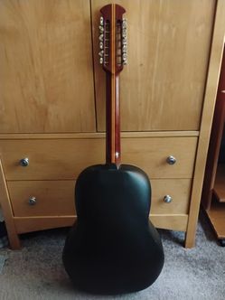 12-String Acoustic Guitar Black