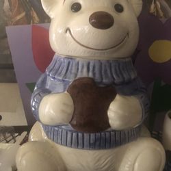 Teddy bear cookie jar