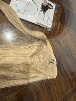 Ponytail clip on real hair