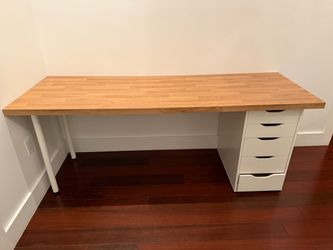 IKEA Desk with 5-Drawer Unit