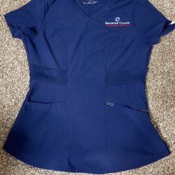 Like Neil custom embroidered fitted woman’s scrubs