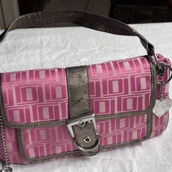 J Lo Shoulder Hand Bag Pink 