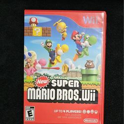 New Super Mario Bros. Nintendo (Wii, 2009) Working W/ no manual
