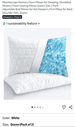 Phantoscope Memory Foam cooling Pillows