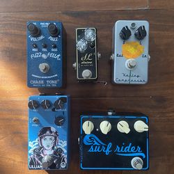 Assortment of guitar pedals