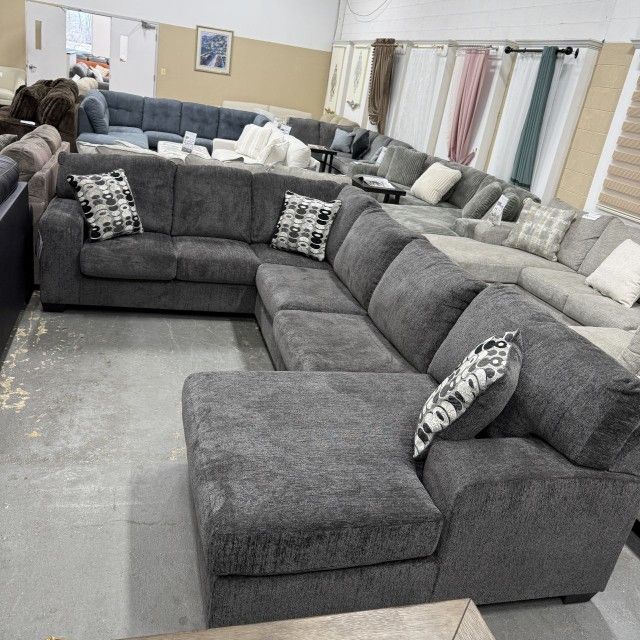 👌$10 Payment 🩸BALLINASLOE SMOKE RAF/LAF SECTIONAL SOFA